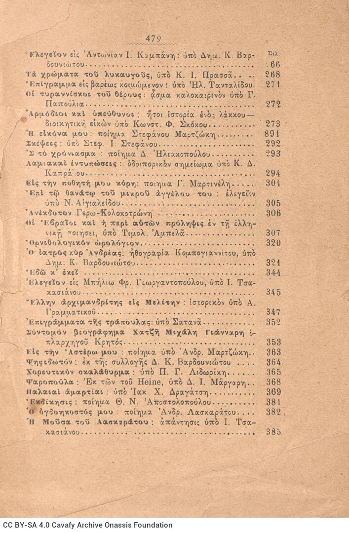 19 x 13 εκ. 480 σ., όπου στη σ. [1] σελίδα τίτλου με κτητορική σφραγίδα CPC και 